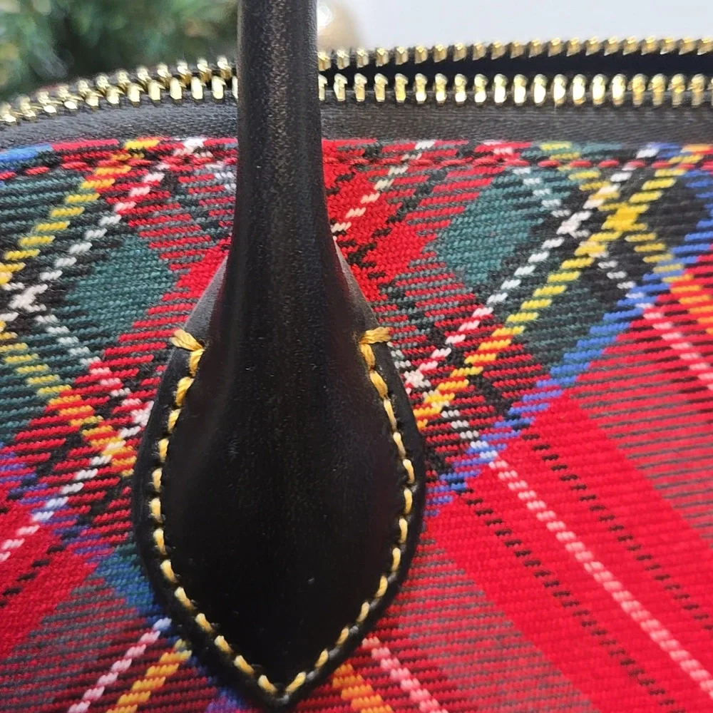 EUC Dooney & Bourke Red Tartan Plaid Dome Satchel - Picture 12 of 16
